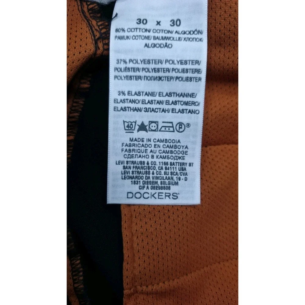 Dockers Alpha Khaki Chino Pants Men's 30x30 Charcoal Gray Smart 360 Flex Stretch
